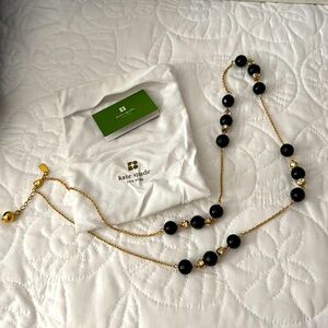 KATE SPADE Black & Gold beaded Necklace